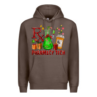 Coffee pharmacy tech christmas Premium Hoodie - FaDigitalArtStudio