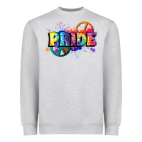 Heather Grey Hippie pride Heavyweight Sweatshirt - FaDigitalArtStudio