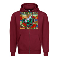 Burgundy flamenco dancer tumbler Zipper Hoodie - BundleAndBundleShop