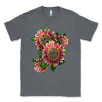 Charcoal Heather 4 crimson blaze sunflower Classic Tee - LillyAllenDesigns