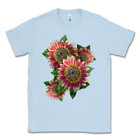 Dusty Blue 4 crimson blaze sunflower Classic Tee - LillyAllenDesigns