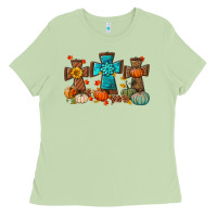 Matcha fall tree cross Ladies Tee - BundleAndBundleShop