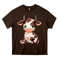 Chocolate Brown Baby Brown Cow Heavy Core Tee - MaliasSmallBusiness
