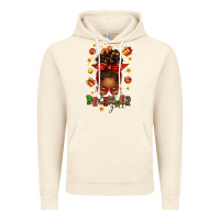 Vintage Artic december girl christmas afro messy bun Vintage Hoodie - texasbilliewilder