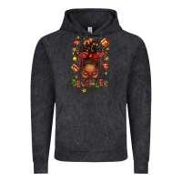 Vintage Black december girl christmas afro messy bun Vintage Hoodie - texasbilliewilder