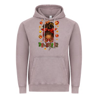 Vintage Zinc december girl christmas afro messy bun Vintage Hoodie - texasbilliewilder