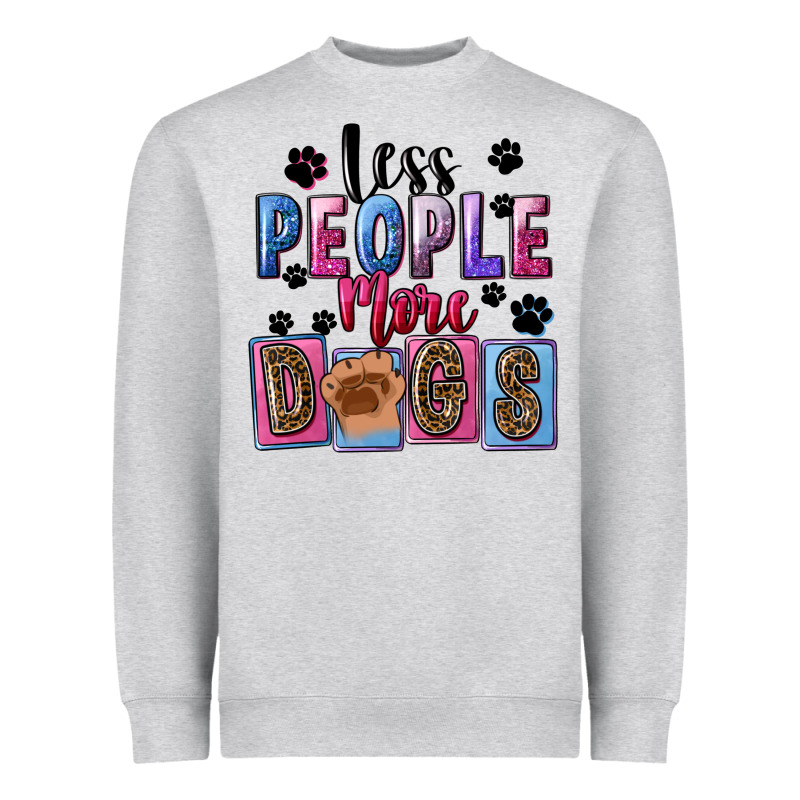 Less People More Dogs Mother's Day Heavyweight Sweatshirt by FaDigitalArtStudio | Teevron