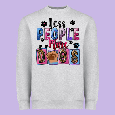 Less People More Dogs Mother's Day Heavyweight Sweatshirt Designed By Fadigitalartstudio