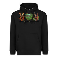 Black Peace Love Orangutan Heavyweight Hoodie - LillyAllenDesigns
