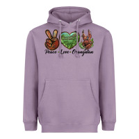 Lavender Peace Love Orangutan Heavyweight Hoodie - LillyAllenDesigns