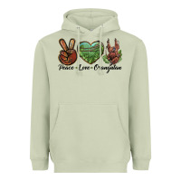 Matcha Peace Love Orangutan Heavyweight Hoodie - LillyAllenDesigns