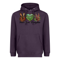 Plum Peace Love Orangutan Heavyweight Hoodie - LillyAllenDesigns
