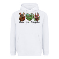 White Peace Love Orangutan Heavyweight Hoodie - LillyAllenDesigns