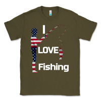 Army Green I love fishing Classic Tee - Bettercallsaul