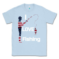 Dusty Blue I love fishing Classic Tee - Bettercallsaul