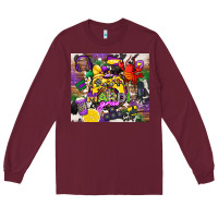 Burgundy mardi gras gamer Long Sleeve Tee - CowGirlArtShop