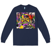Navy mardi gras gamer Long Sleeve Tee - CowGirlArtShop
