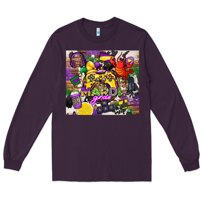 Mardi Gras Gamer Long Sleeve Tee by CowGirlArtShop | Teevron