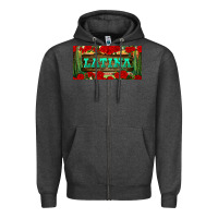 Charcoal Heather latina license plate Zipper Hoodie - BundleAndBundleShop