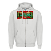 Dove Grey latina license plate Zipper Hoodie - BundleAndBundleShop
