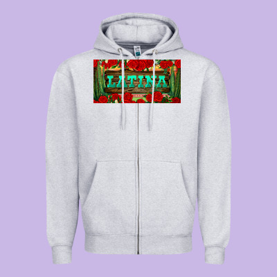 Latina License Plate Zipper Hoodie Designed By Bundleandbundleshop