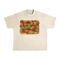 Sandshell Aztec Background Pattern Western Urban Heavy Tee - texasbilliewilder