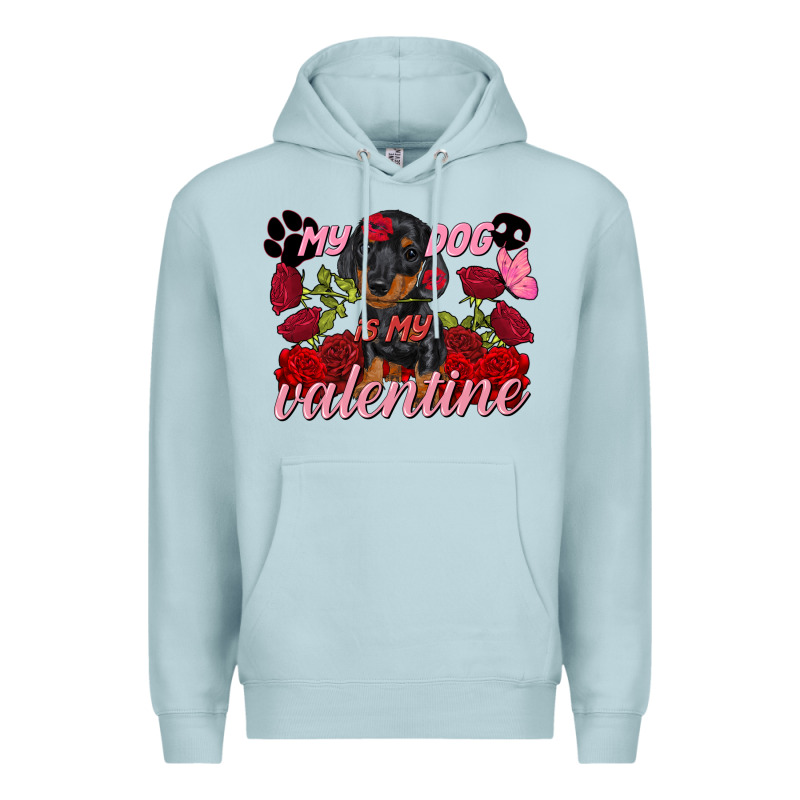 My Dog Is My Valentine Valentine's Day Premium Hoodie by FaDigitalArtStudio | Teevron