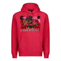 Cardinal my dog is my valentine valentine's day Premium Hoodie - FaDigitalArtStudio