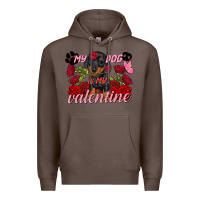 Coffee my dog is my valentine valentine's day Premium Hoodie - FaDigitalArtStudio