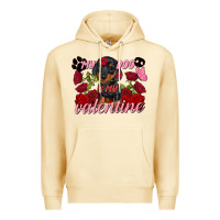 Pina Colada my dog is my valentine valentine's day Premium Hoodie - FaDigitalArtStudio