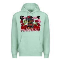 Seafoam my dog is my valentine valentine's day Premium Hoodie - FaDigitalArtStudio