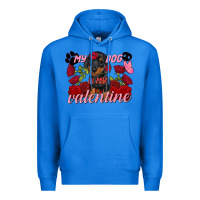 True Royal my dog is my valentine valentine's day Premium Hoodie - FaDigitalArtStudio