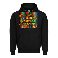 Black hispanic heritage month tumbler Zipper Hoodie - BundleAndBundleShop