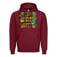 Burgundy hispanic heritage month tumbler Zipper Hoodie - BundleAndBundleShop