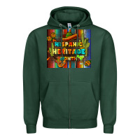 Sports Green hispanic heritage month tumbler Zipper Hoodie - BundleAndBundleShop