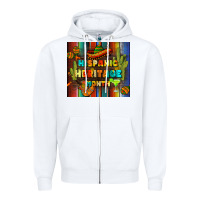 White hispanic heritage month tumbler Zipper Hoodie - BundleAndBundleShop