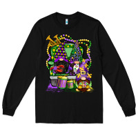 Black mardi gras gnomies truck Long Sleeve Tee - CowGirlArtShop