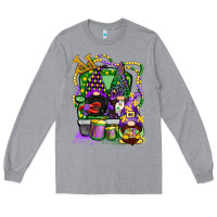 Heather Grey mardi gras gnomies truck Long Sleeve Tee - CowGirlArtShop