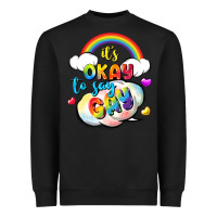 Black its okay to say gay pride Heavyweight Sweatshirt - FaDigitalArtStudio