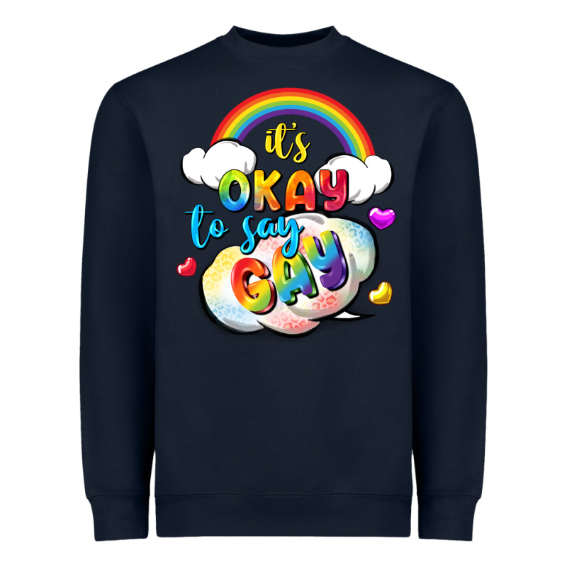 Its Okay To Say Gay Pride Heavyweight Sweatshirt by FaDigitalArtStudio | Teevron