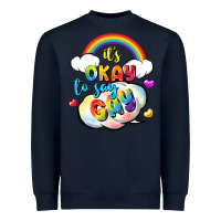 Navy its okay to say gay pride Heavyweight Sweatshirt - FaDigitalArtStudio