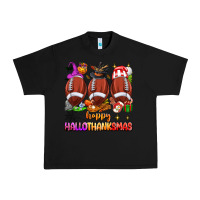Black happy hallothanksmas football Urban Heavy Tee - texasbilliewilder