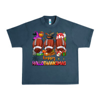 Midnight Navy happy hallothanksmas football Urban Heavy Tee - texasbilliewilder