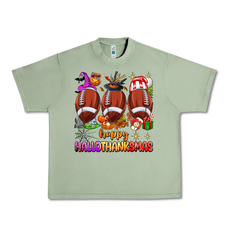Happy Hallothanksmas Football Urban Heavy Tee by texasbilliewilder | Teevron