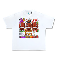 White happy hallothanksmas football Urban Heavy Tee - texasbilliewilder