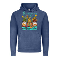 Vintage Denim Thanksgiving With My Gnomes Vintage Hoodie - NancyCooperArtShop