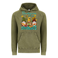 Vintage Olive Thanksgiving With My Gnomes Vintage Hoodie - NancyCooperArtShop