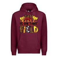 Burgundy softball my heart is on that field Premium Hoodie - RanaPortraitStore