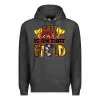 Charcoal Heather softball my heart is on that field Premium Hoodie - RanaPortraitStore