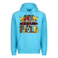 Ocean Blue softball my heart is on that field Premium Hoodie - RanaPortraitStore